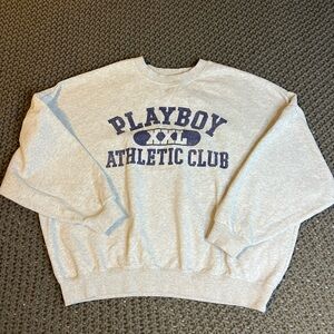 Playboy by Pacsun Vintage Playboy XXL Athletic Club Gray Sweatshirt Men Size M